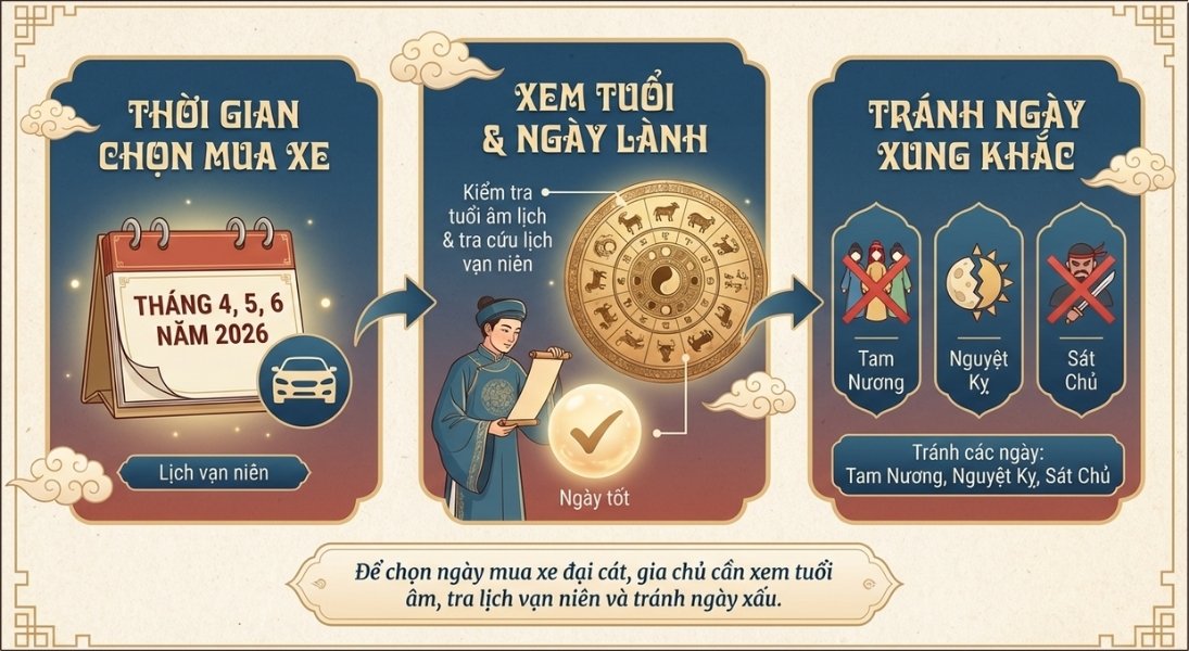 Gia chủ cần xem tuổi âm lịch của mình và tra lịch vạn niên xác định ngày hoàng đạo, tránh các ngày xung khắc