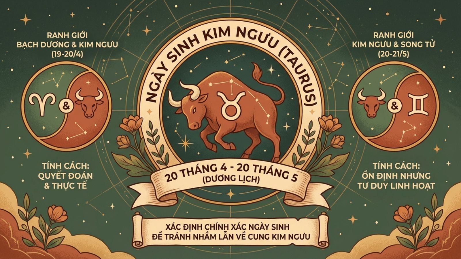 Cung Kim Ngưu c&oacute; ng&agrave;y sinh từ 20/4-20/5