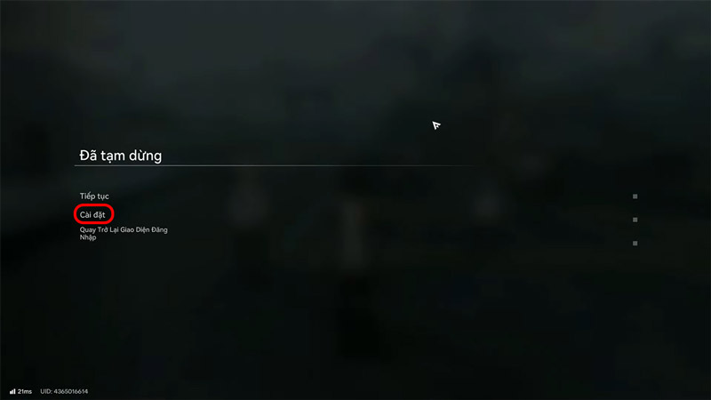 Truy cập Cài đặt trong game Arknights Endfield