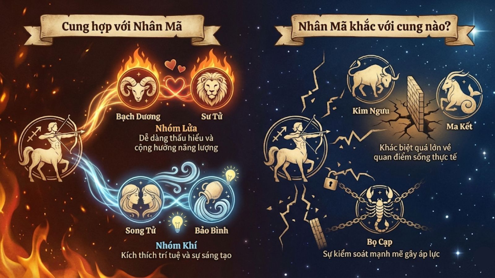 Nh&acirc;n M&atilde; hợp với cung n&agrave;o nhất?