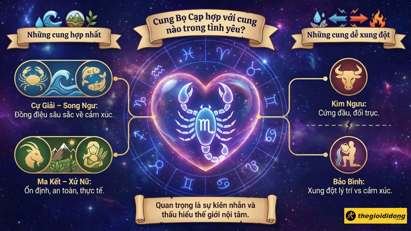 Bọ Cạp hợp với cung n&agrave;o trong t&igrave;nh y&ecirc;u