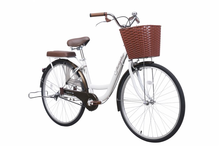 Xe đạp đường phố Thống Nhất New 26 inch khung thép STKM11A có giỏ giả mây Xe đạp đường phố Thống Nhất New 26 inch khung thép STKM11A có giỏ giả mây