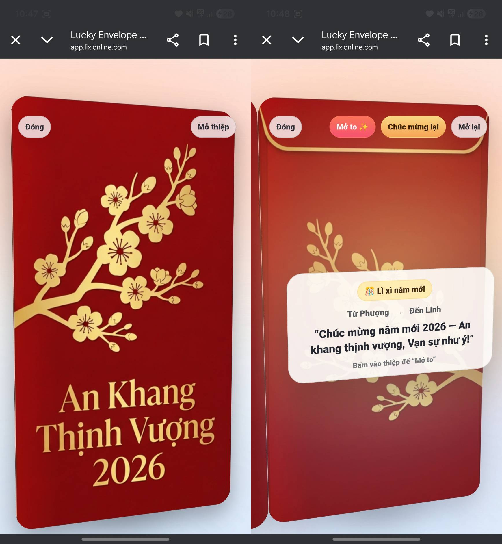 Cách Tạo Thiệp Lì Xì Online