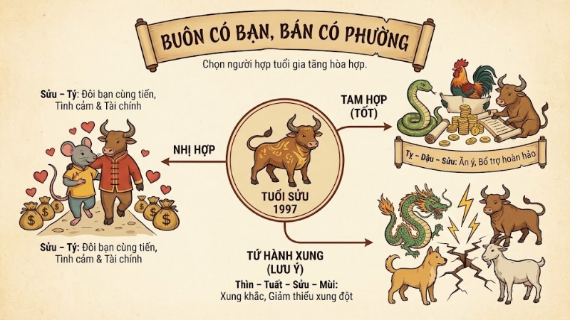 Tuổi hợp với Đinh Sửu 1997 Tuổi hợp với Đinh Sửu 1997