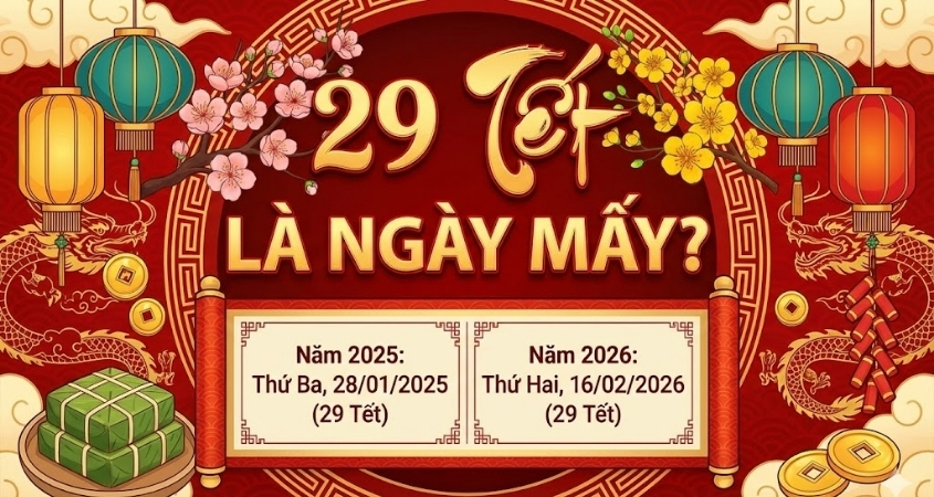 29 Tết 2026 là ngày 16/02/2026 Dương lịch