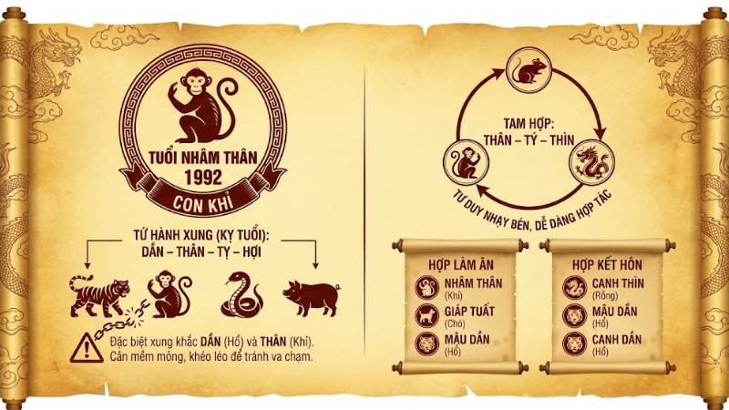 Tuổi hợp với Nh&acirc;m Th&acirc;n 1992