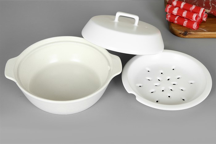 Nồi hấp đất Dong hwa PT3.225 22cm có xửng hấp và nắp sứ