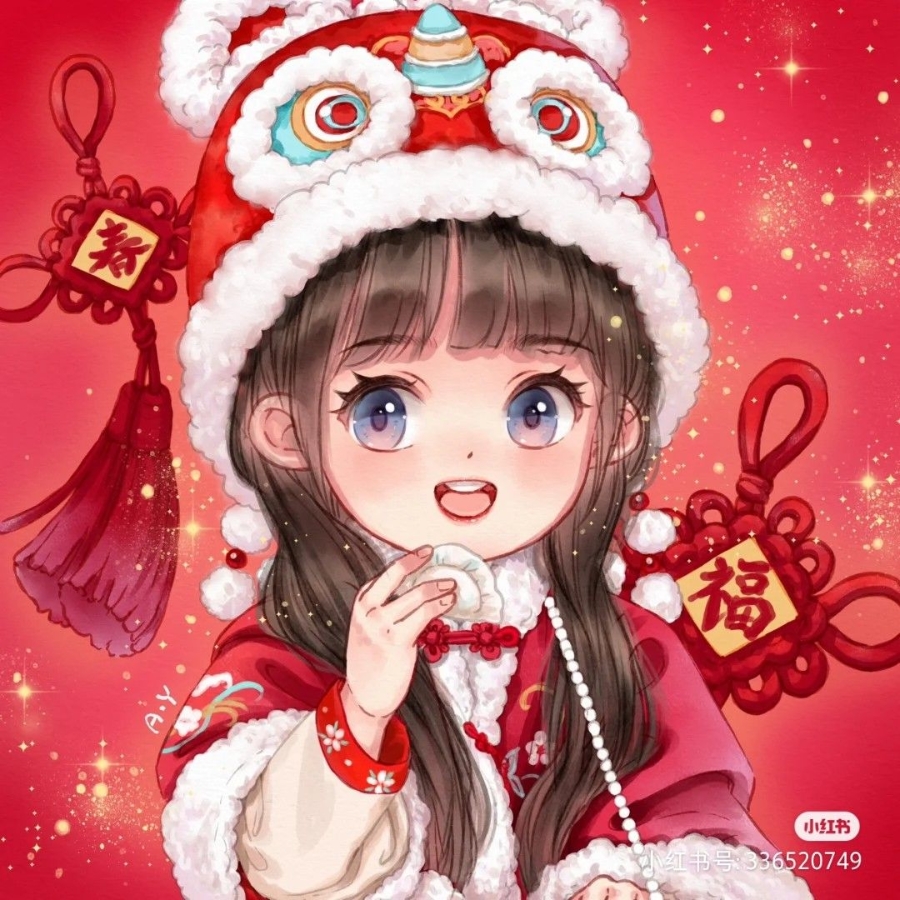 Avatar Tết cho cặp đôi nữ 03 Avatar Tết cho cặp đôi nữ 03