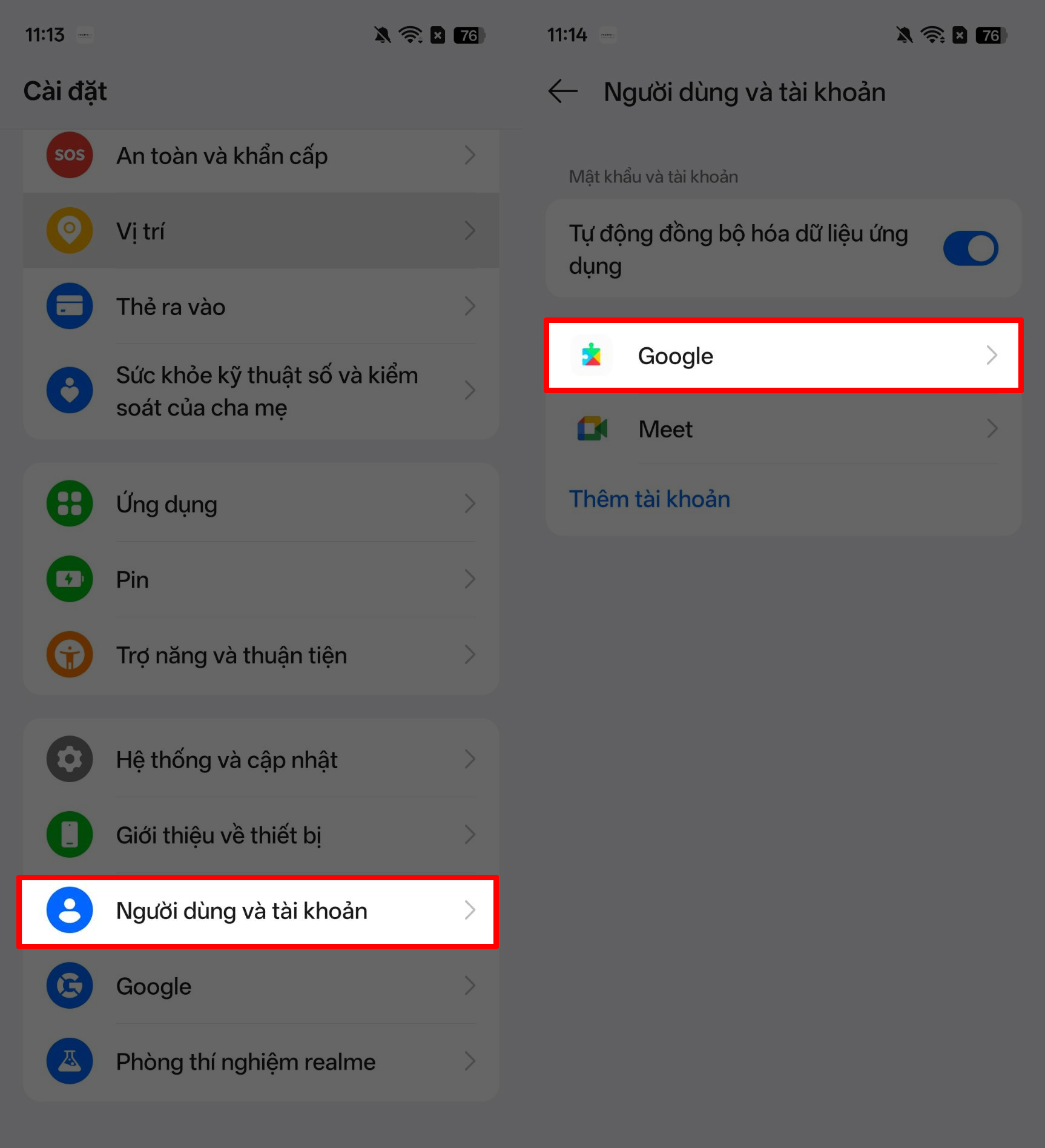 Cách Xóa Vĩnh Viễn Tài Khoản Google Khỏi Realme