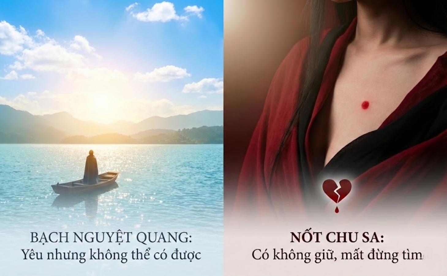 Phân biệt Bạch Nguyệt Quang và Nốt Chu Sa