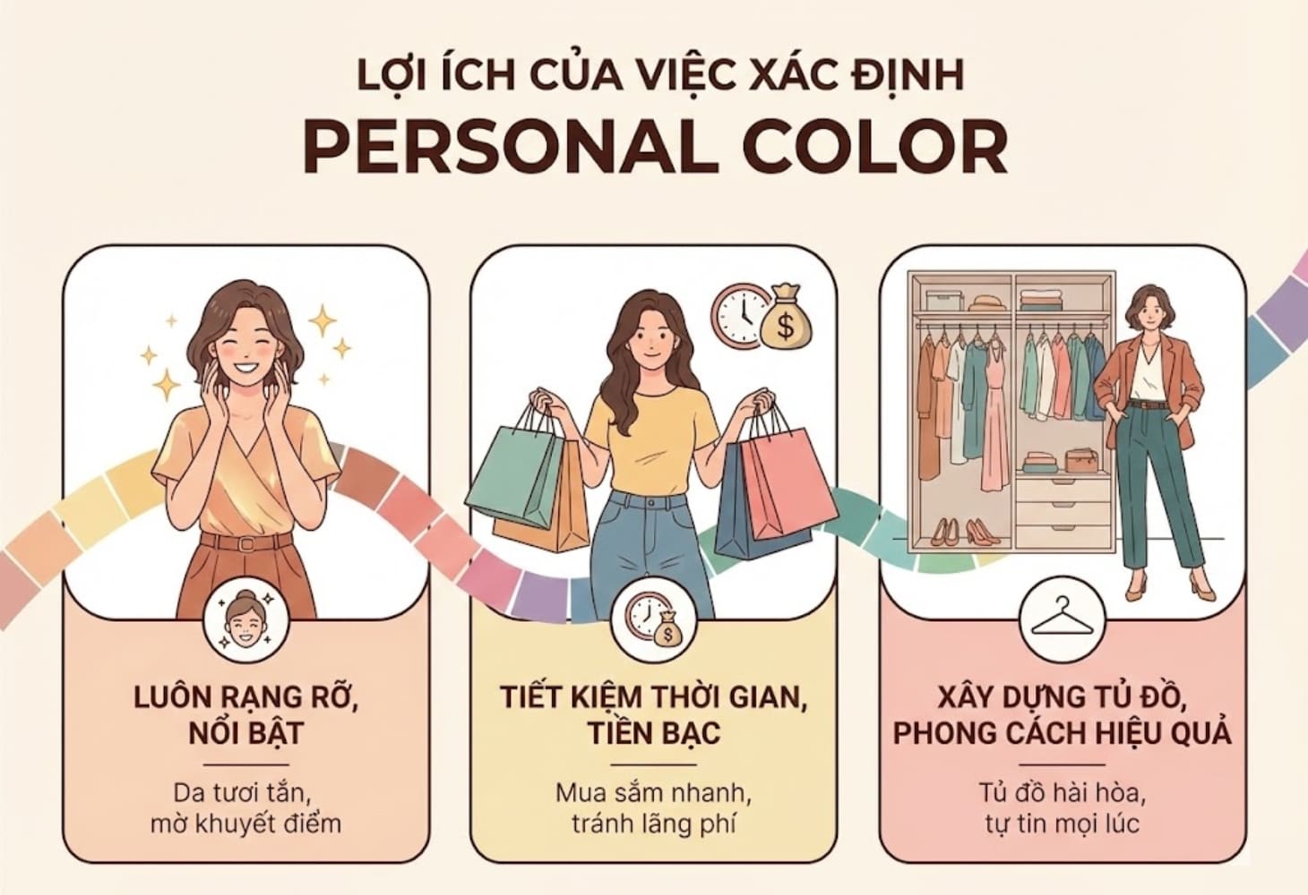 Xác định Personal Color đúng giúp bạn tự tin hơn Xác định Personal Color đúng giúp bạn tự tin hơn