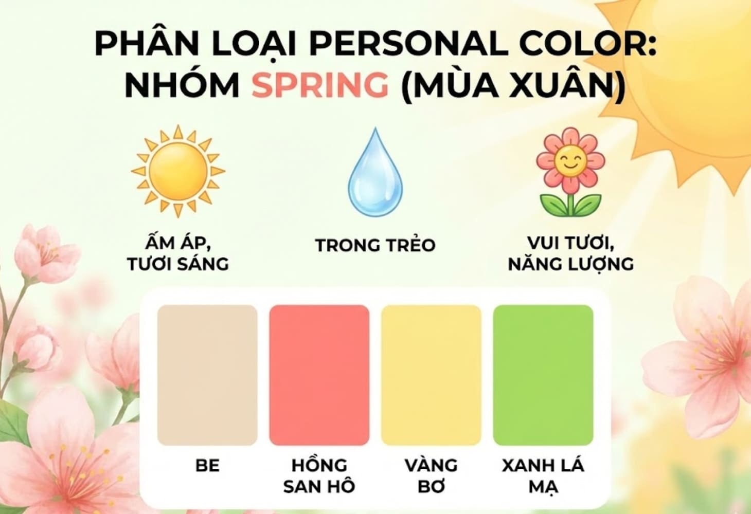 Personal Color nhóm màu Spring (Mùa Xuân) Personal Color nhóm màu Spring (Mùa Xuân)