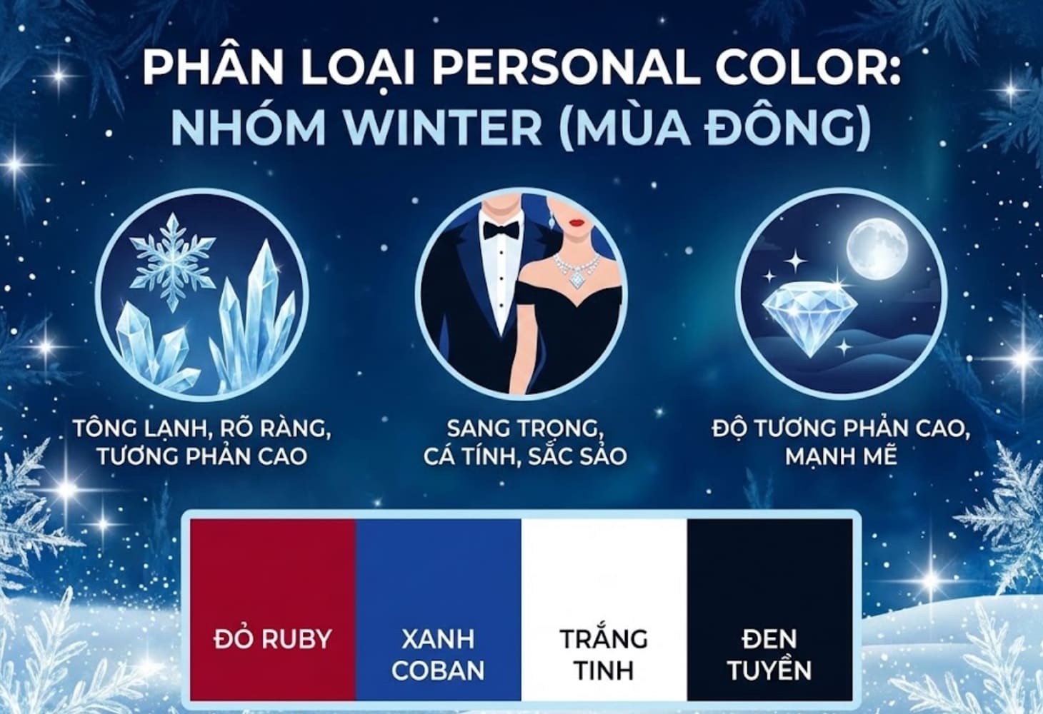 Personal Color nhóm màu Winter (Mùa Đông) Personal Color nhóm màu Winter (Mùa Đông)