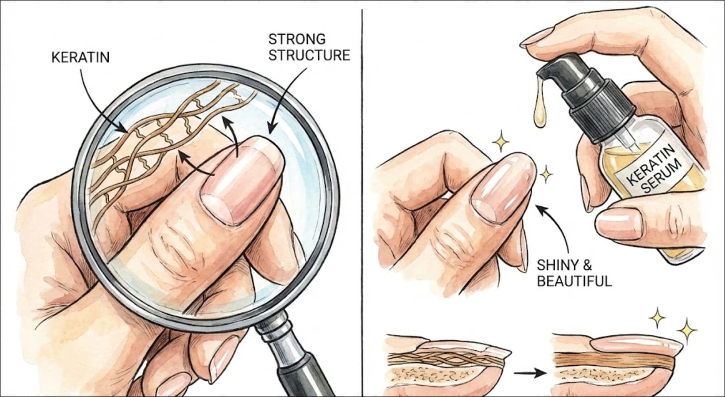 Keratin giúp móng chắc khỏe hơn Keratin giúp móng chắc khỏe hơn