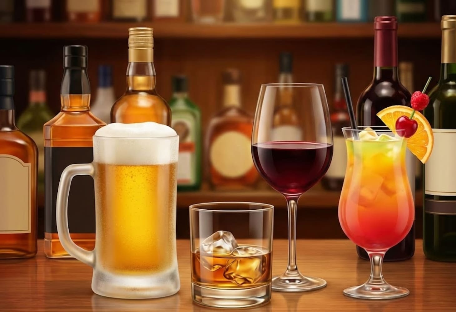 Rượu bia không mang lại dưỡng chất nhiều Rượu bia không mang lại dưỡng chất nhiều