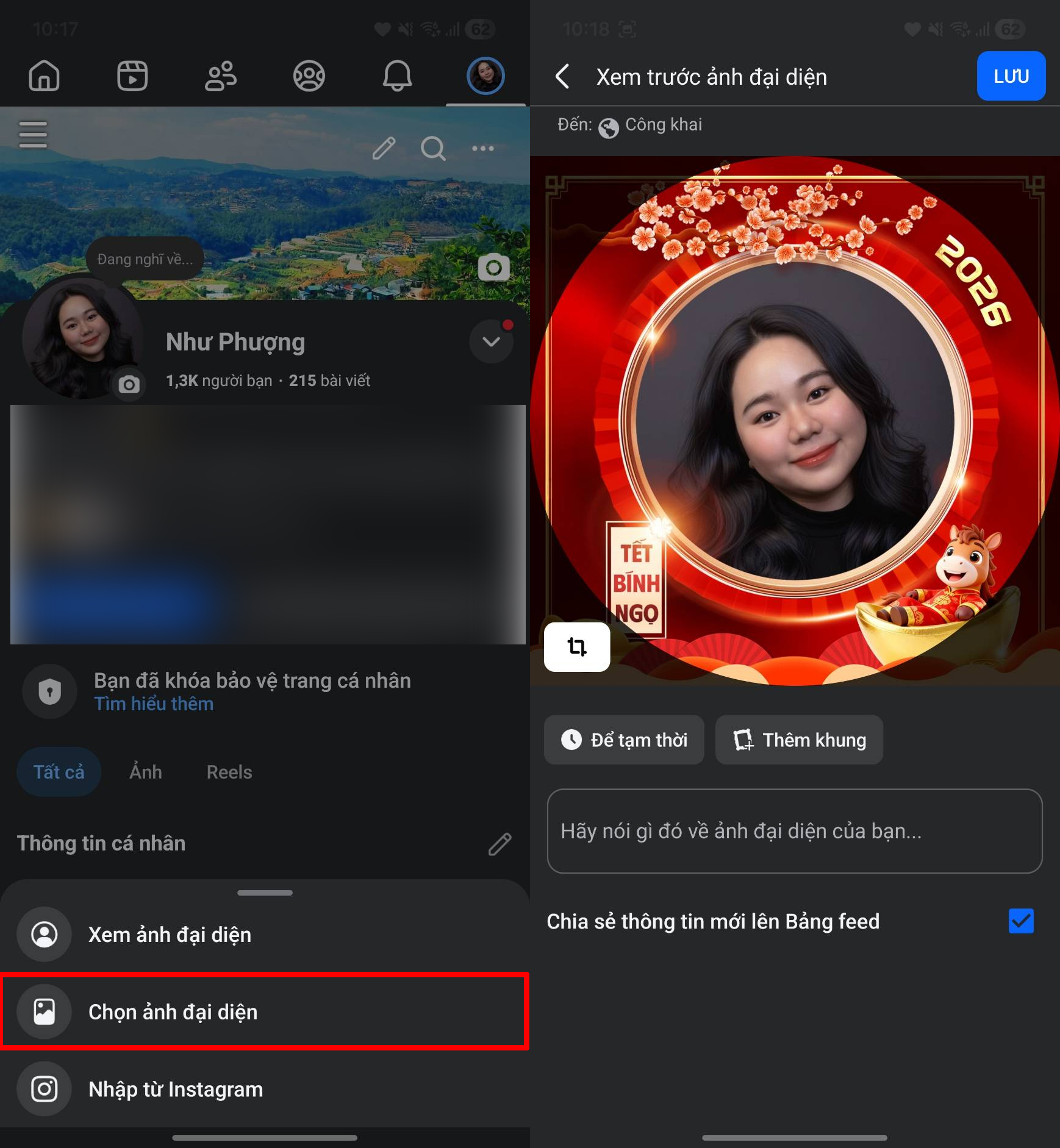 Cách Tạo Khung Ảnh Đại Diện Ảnh Bìa Tết Bính Ngọ 2026