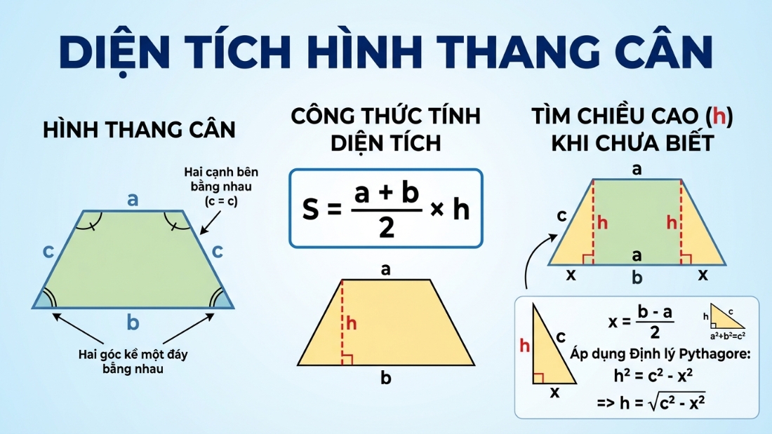 Diện t&iacute;ch h&igrave;nh thang c&acirc;n