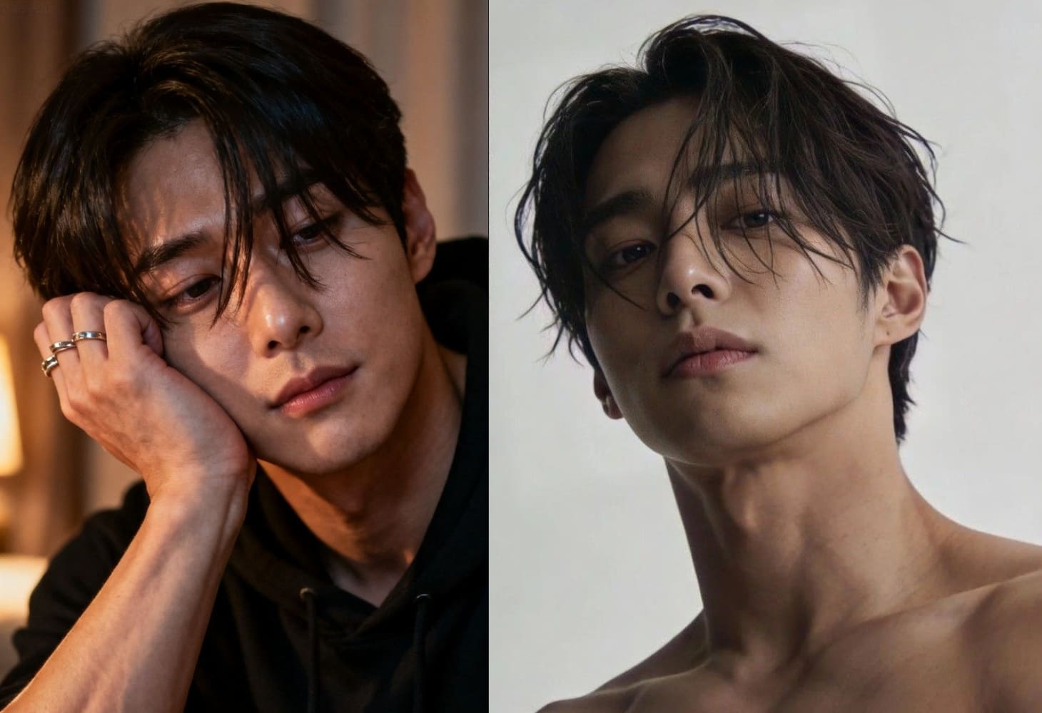 Tóc Side part rủ cho nam tạo sự cuốn hút