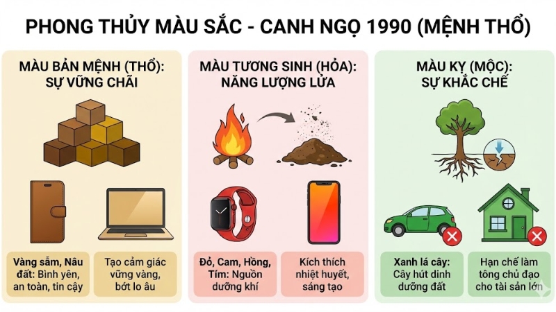 M&agrave;u sắc hợp kỵ với tuổi Ngọ