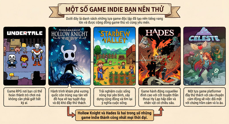 Hollow Knight và Hades là hai trong số những game indie thành công nhất mọi thời đại
