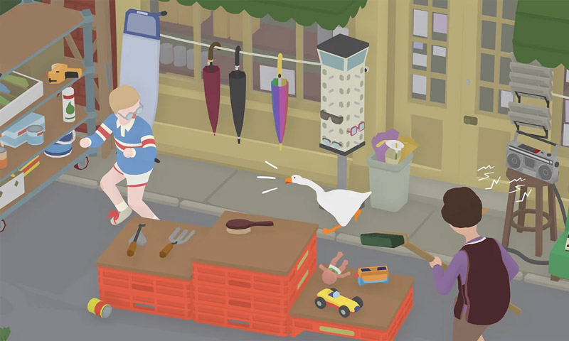 Untitled Goose Game cho bạn hóa thân thành chú ngỗng tinh nghịch, lén lút quậy phá và gây cười khắp làng quê