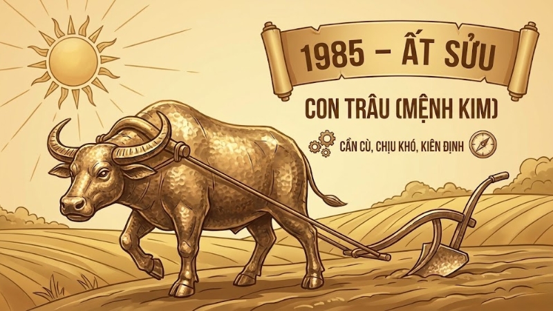 Người sinh năm 1985 l&agrave; tuổi Ất Sửu mệnh Kim