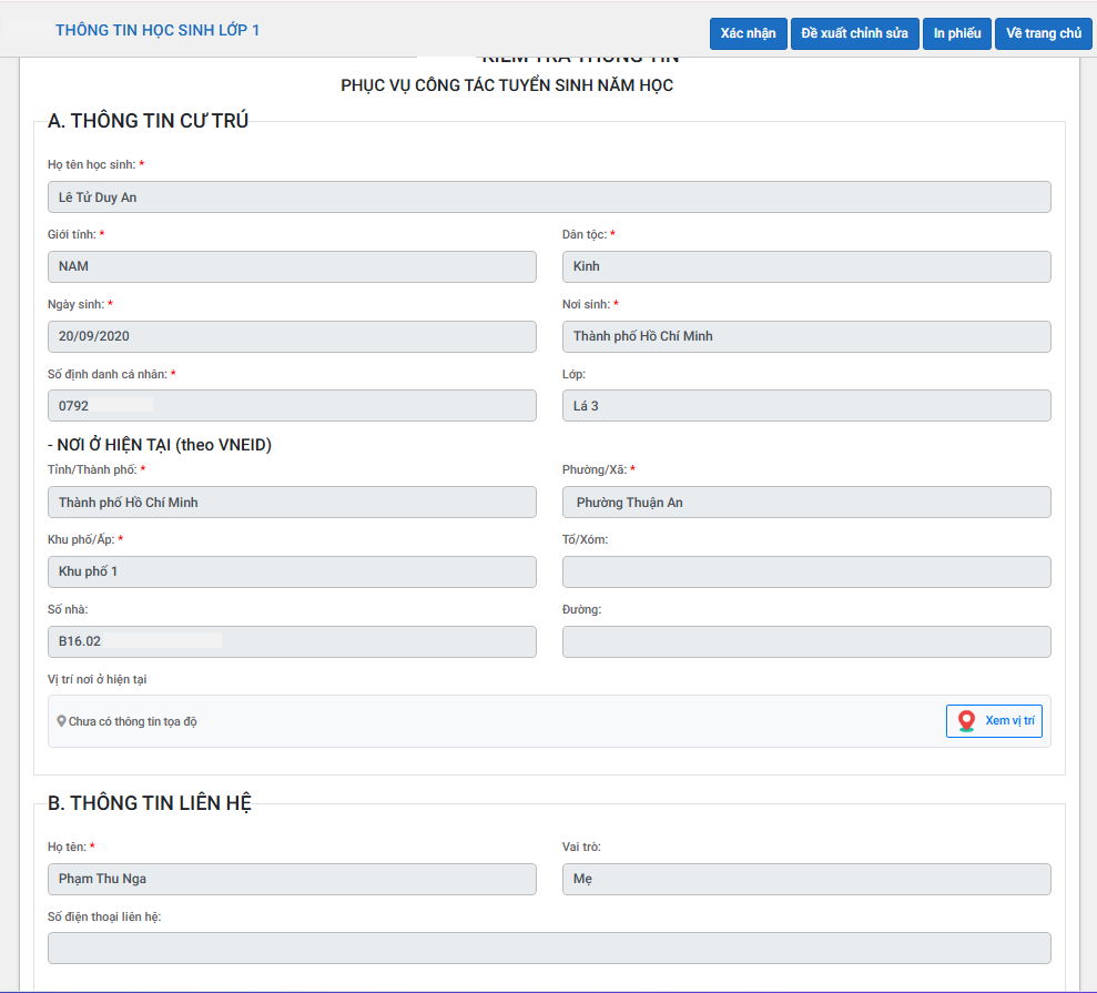 Kiểm tra lại th&ocirc;ng tin, đề xuất chỉnh sửa nếu c&oacute;