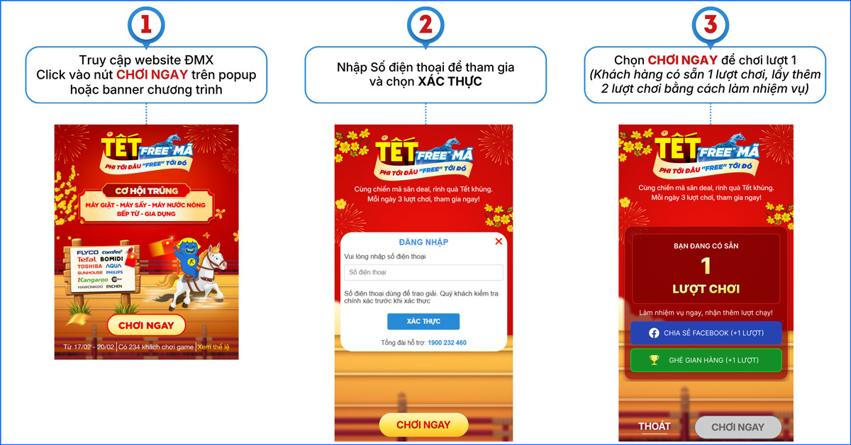 Tết Free M&atilde;: Phi tới đ&acirc;u Free tới đ&oacute;, chơi game Đua ngựa săn qu&agrave; 0đ v&agrave; voucher 500k cực đ&atilde;