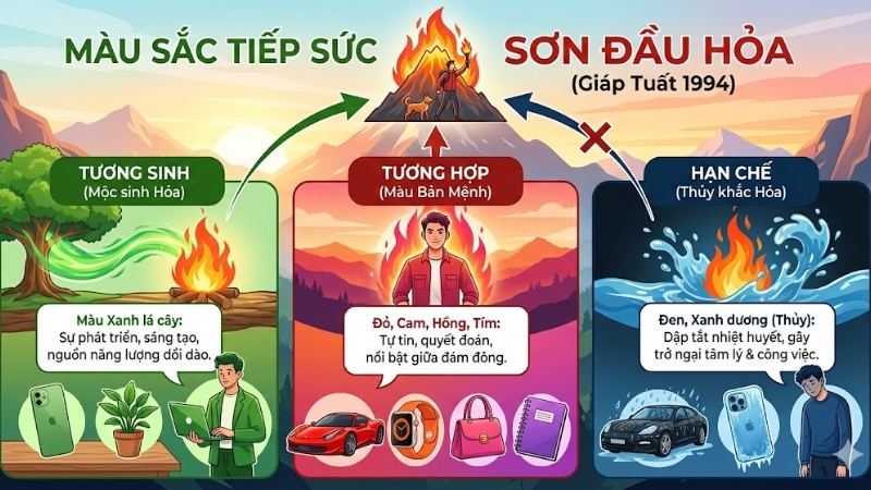 M&agrave;u hợp với người sinh năm 1994