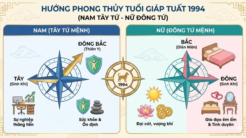 Hướng hợp với người sinh năm 1994