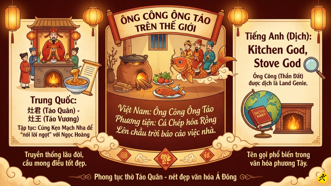 &Ocirc;ng C&ocirc;ng &Ocirc;ng T&aacute;o tiếng Anh v&agrave; tiếng Trung