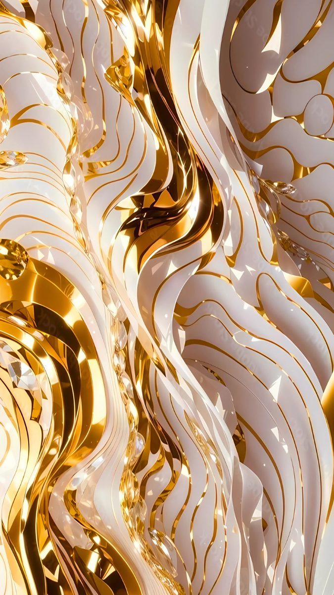 Hình nền mệnh Kim mang tông trắng, ánh kim biểu trưng cho tiền tài, sự sắc sảo và quyết đoán trong công việc