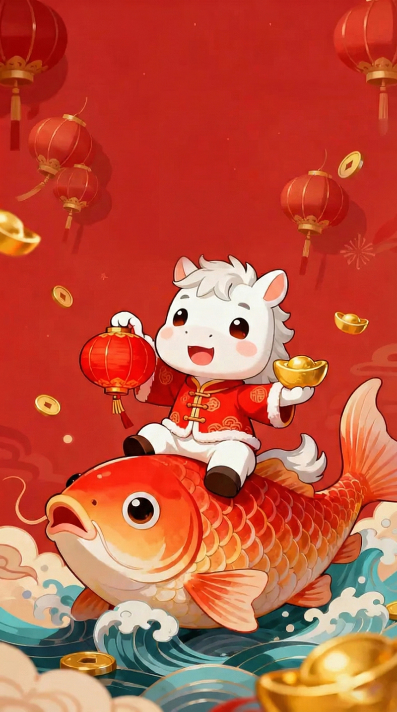 Hình nền năm Bính Ngọ 2026 với hình ảnh ngựa tượng trưng bứt phá mạnh mẽ, mã đáo thành công, sự nghiệp thăng hoa