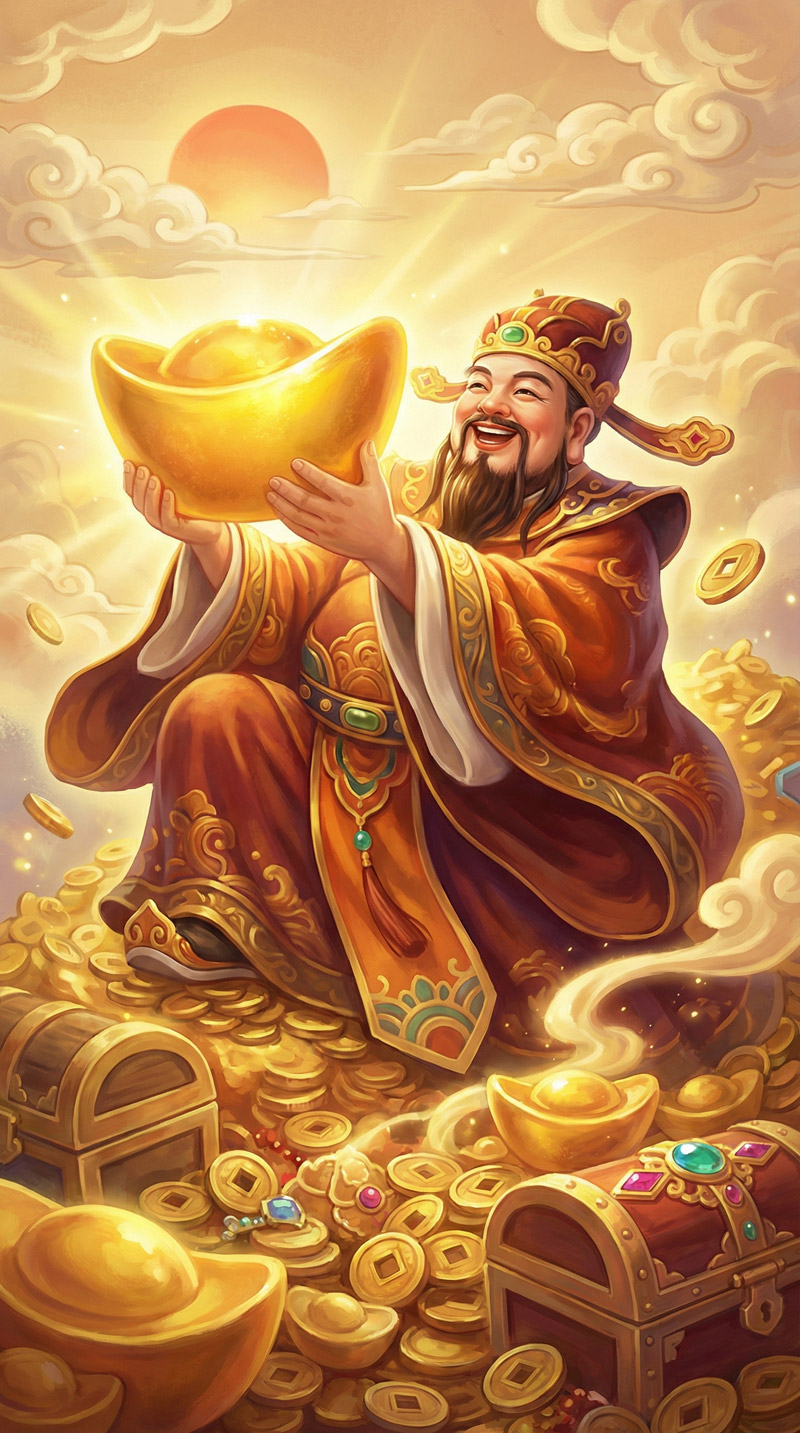 Hình nền thuận buồm xuôi gió, Thần Tài giúp công việc suôn sẻ, kinh doanh hanh thông, tài lộc dồi dào