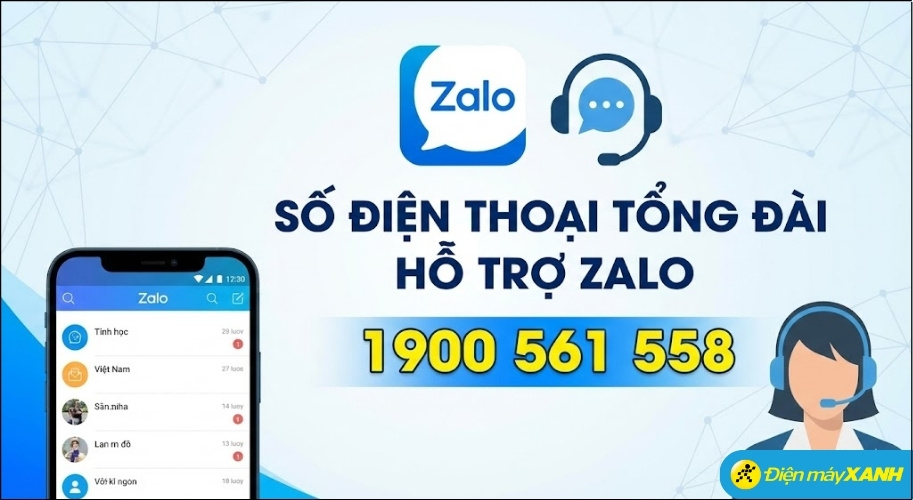Số điện thoại tổng đài hỗ trợ các vấn đề chung liên quan đến Zalo là 1900 561 558