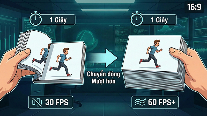 FPS là chỉ số Frames Per Second biểu thị số khung hình xuất hiện trong một giây