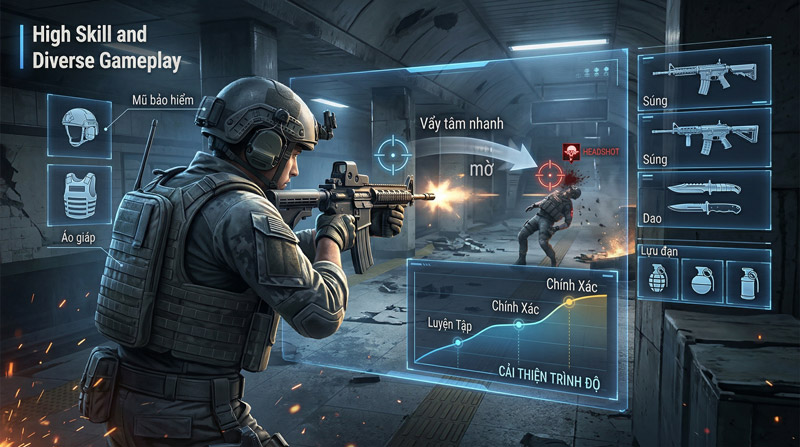 Lối chơi đa dạng, đòi hỏi kỹ năng cao khiến game FPS càng chơi càng cuốn