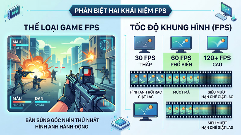 FPS là game bắn súng góc nhìn thứ nhất, FPS còn là chỉ số mượt của hình ảnh
