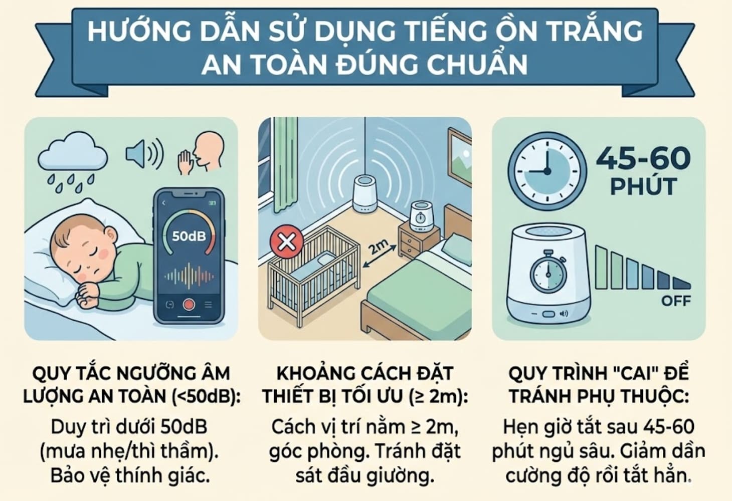 Cách sử dụng tiếng ồn trắng tối ưu Cách sử dụng tiếng ồn trắng tối ưu