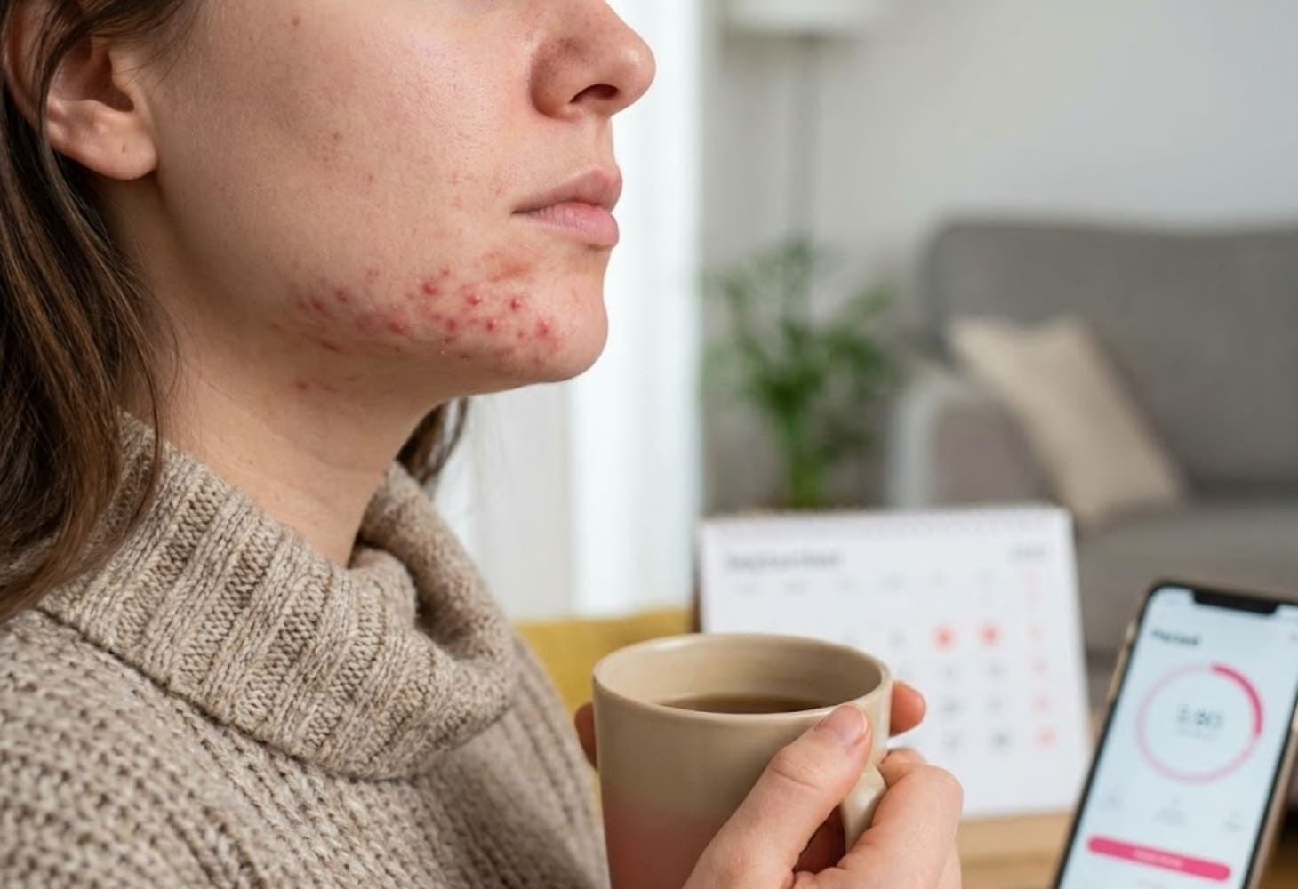 Phụ nữ trong thời kỳ kinh nguyệt hay mang thai thường dễ nội mụn nội tiết do biến đổi hóc-môn