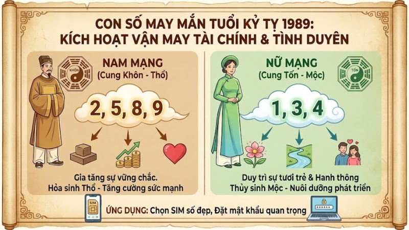 Con số may mắn của tuổi 1989