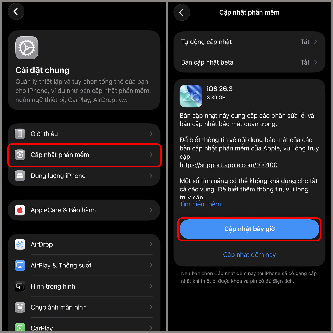 Cách cập nhật iOS 26.3 chính thức Cách cập nhật iOS 26.3 chính thức