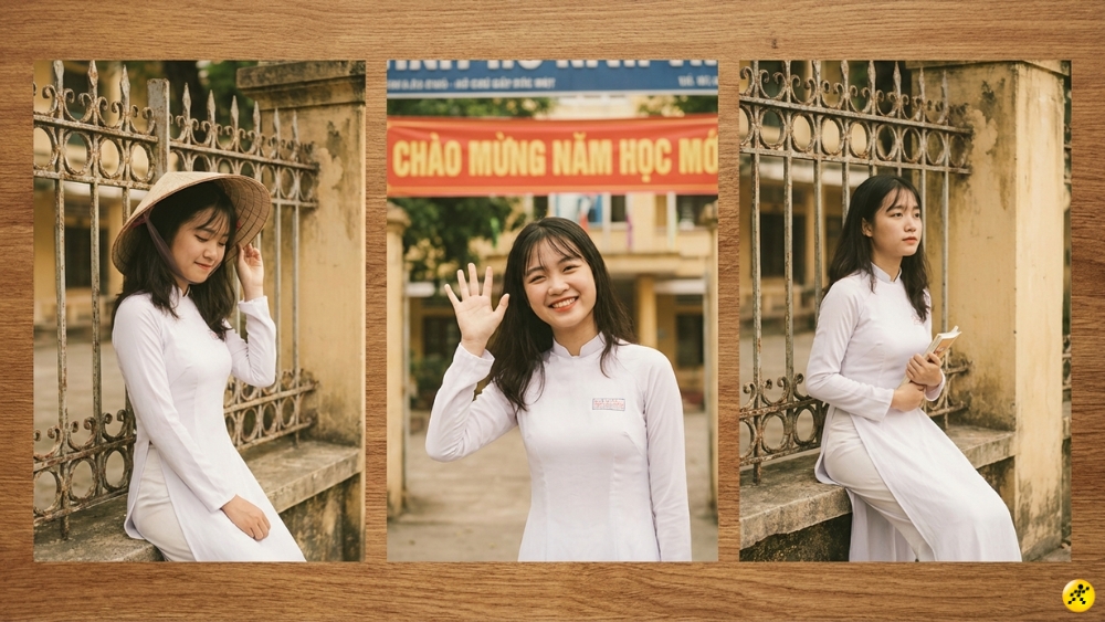 Dáng tựa cổng trường Dáng tựa cổng trường