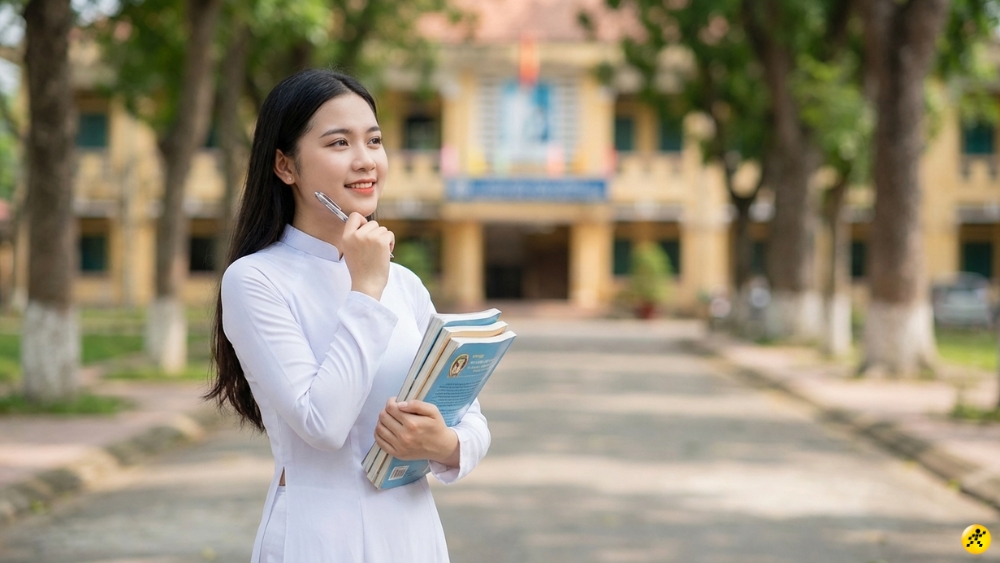 Dáng cầm sách nghiêng người Dáng cầm sách nghiêng người