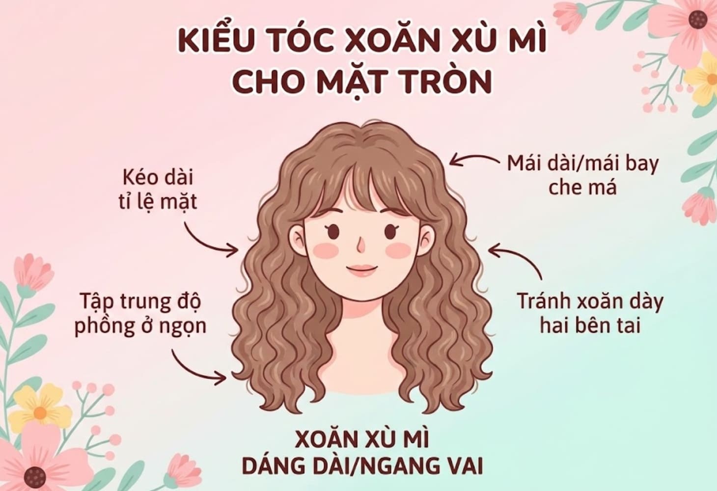 Cách chọn kiểu tóc hippie cho gương mặt tròn Cách chọn kiểu tóc hippie cho gương mặt tròn