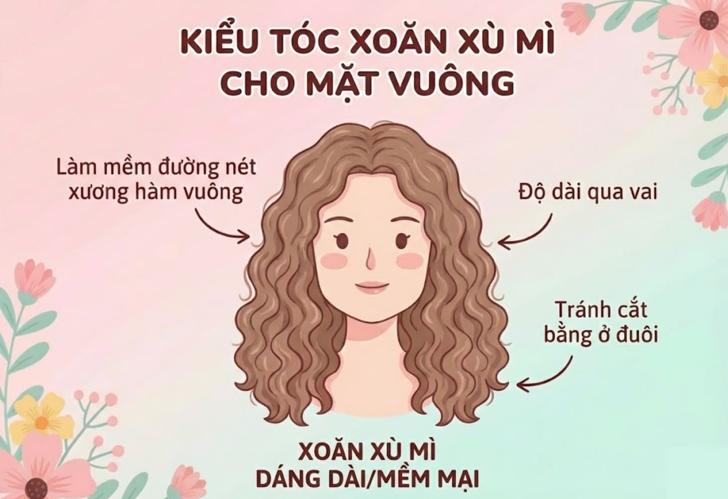 Cách chọn kiểu tóc hippie cho gương mặt vuông Cách chọn kiểu tóc hippie cho gương mặt vuông