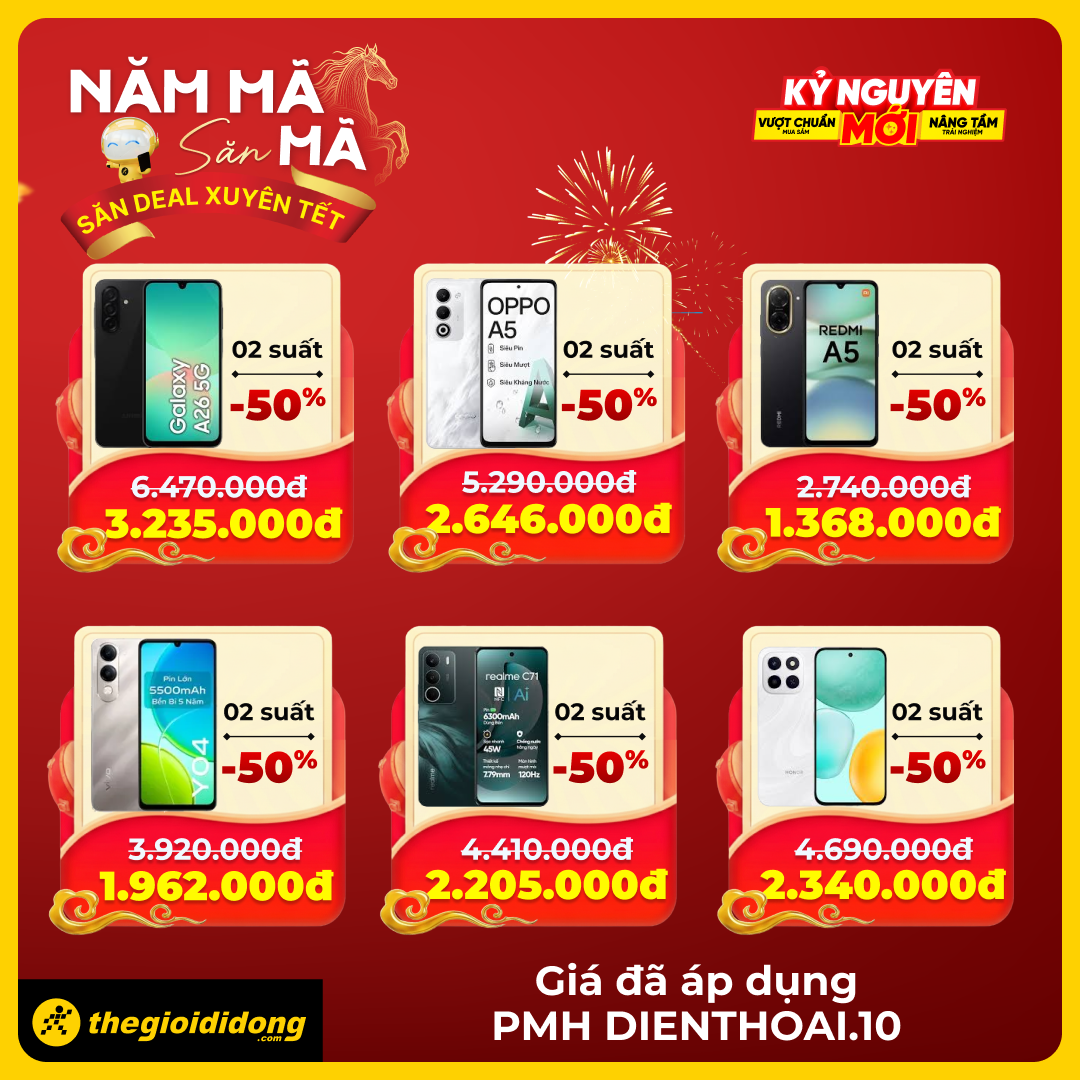 Năm Mã – Săn Mã – Săn Deal Cực Đã: Smartphone Android Giảm Tới 50% + Voucher Ưu Đãi Cực Xịn Chỉ Trong 4 Ngày