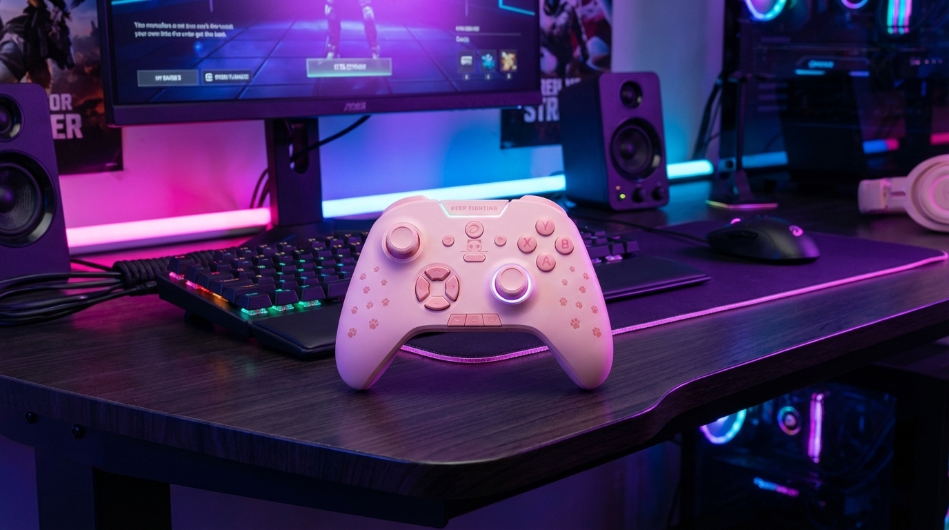 Tay cầm chơi game Dareu Hồng H105 Tay cầm chơi game Dareu Hồng H105