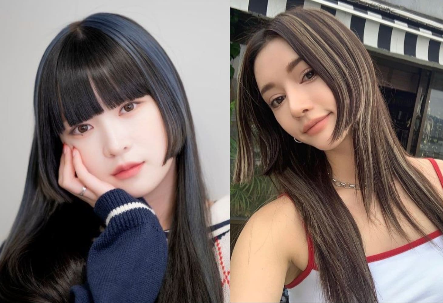 Tóc hime nhuộm highlight cá tính Tóc hime nhuộm highlight cá tính