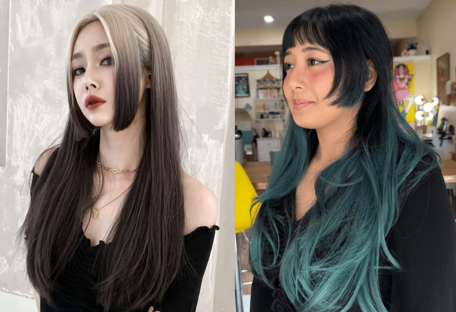 Tóc hime nhuộm màu ombre Tóc hime nhuộm màu ombre